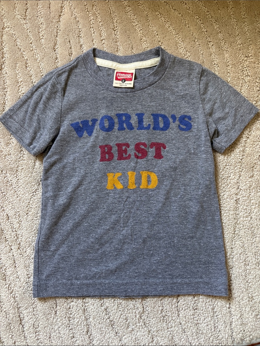 Homage World’s Best Kid Tee Shirt
